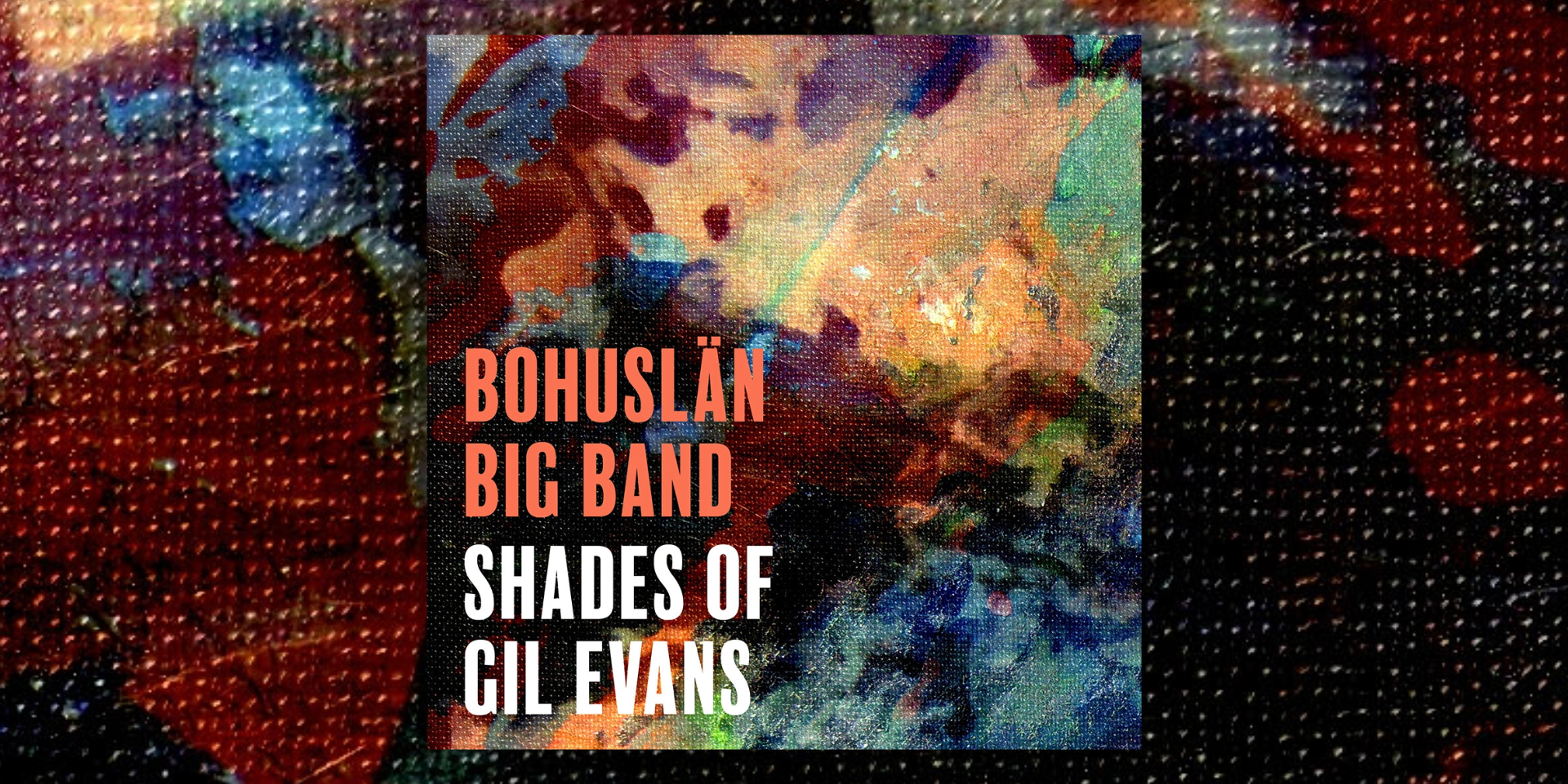 Färgglatt skivomslag för Shades of Gil Evans.